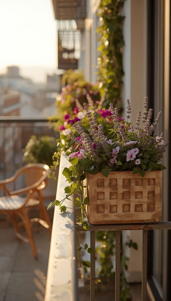 Line Your Railing With Self Watering Planter Boxes