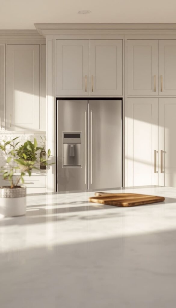 Minimalist Open Kitchen Design With Hidden Storage That Keeps Clutter Gone
