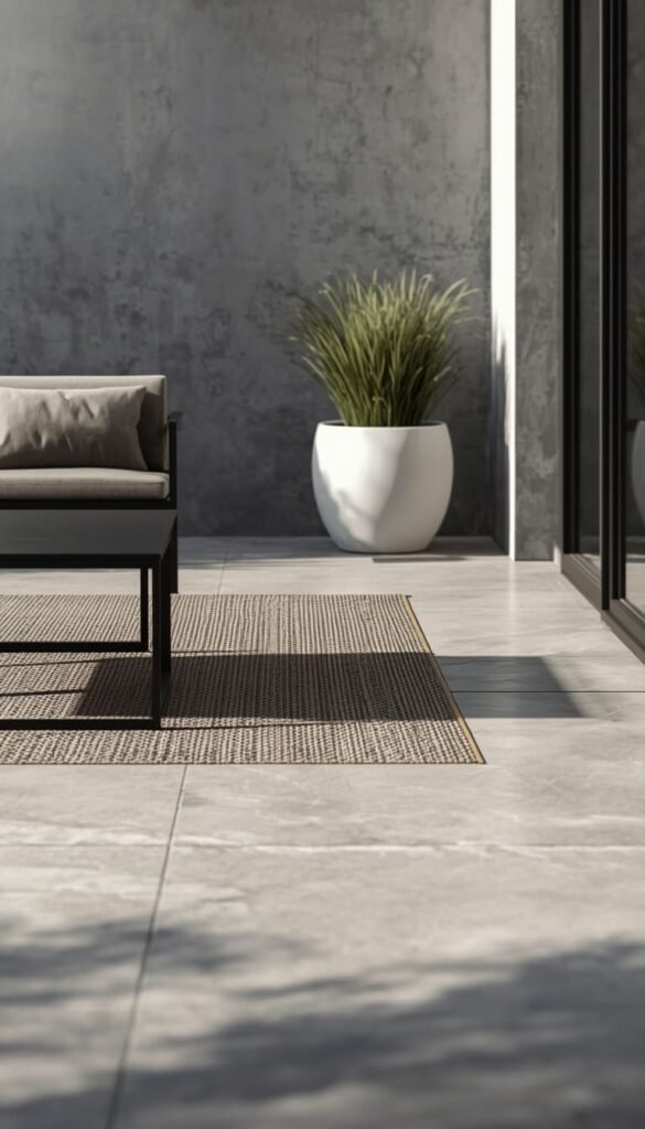 Modern Minimalist Concrete Patio