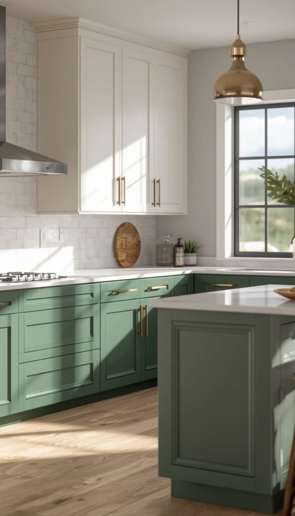 Modern Open Kitchen Design With Two Tone Cabinets for a High End Look