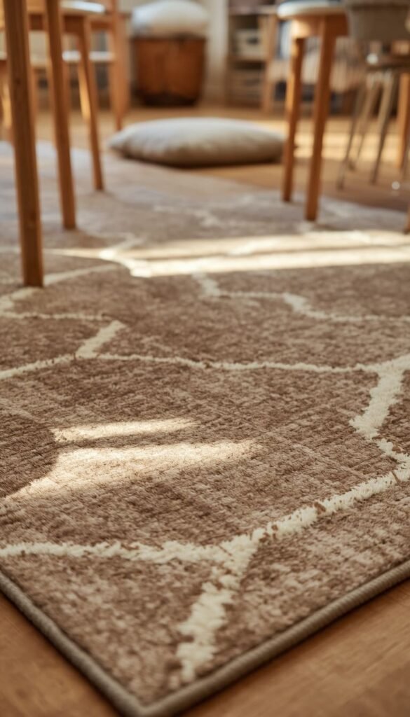 Neutral Boho Rug to Anchor the Classroom Floor