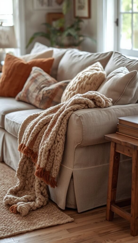  Neutral Farmhouse Sofas and Slipcovers That Balance Style With Real Life Mess