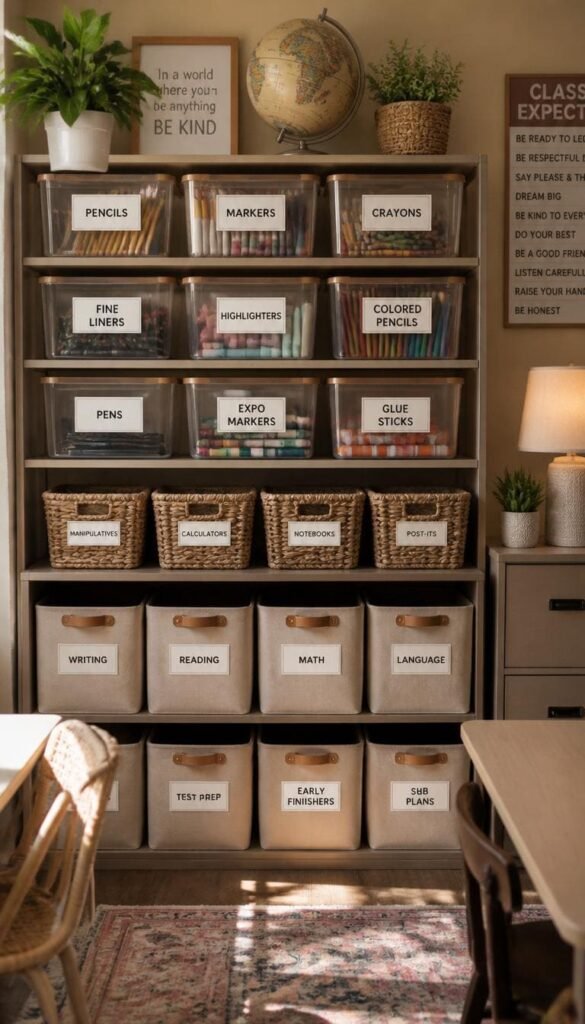 Organize With Style Using Labels Bins and Storage That Look Good