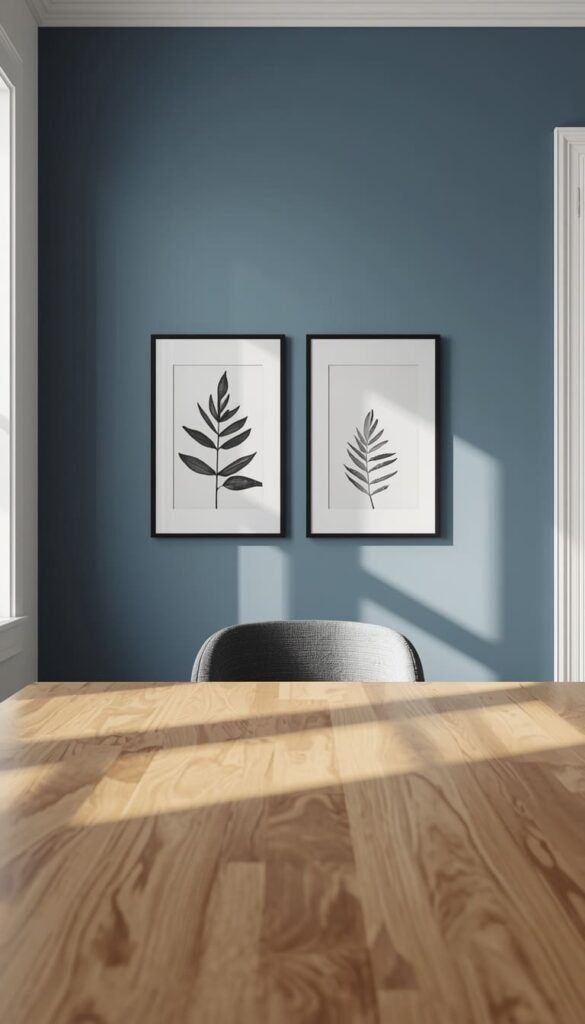 Paint One Wall in Muted Scandinavian Blue to Add Depth Without Chaos