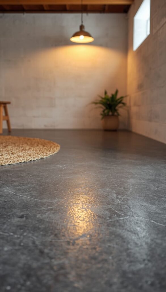 Paint the Concrete Floor a Moody Saturated Color