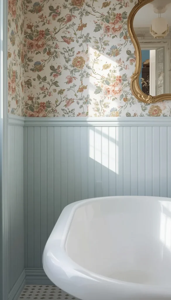 Pale Blue Beadboard Vintage Style
