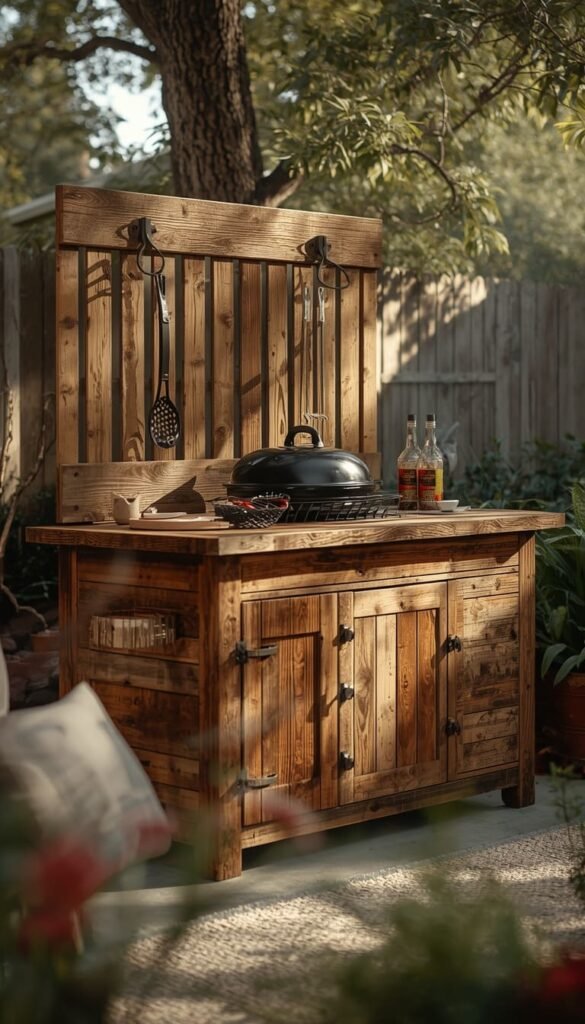 Pallet Wood Grill Station The Most Affordable DIY Outdoor Kitchen Build