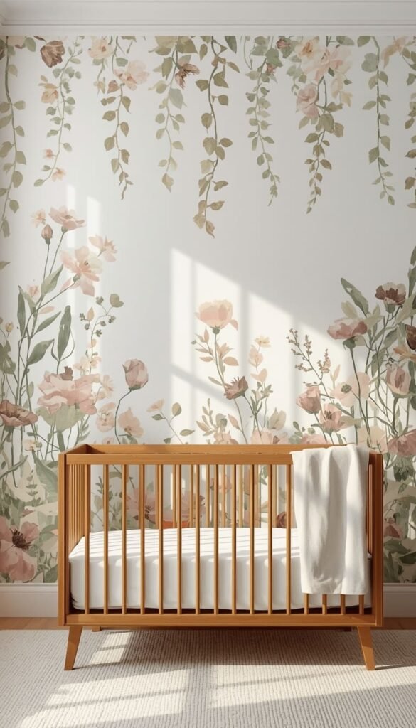 Peel and Stick Mural for a Garden or Meadow Scene