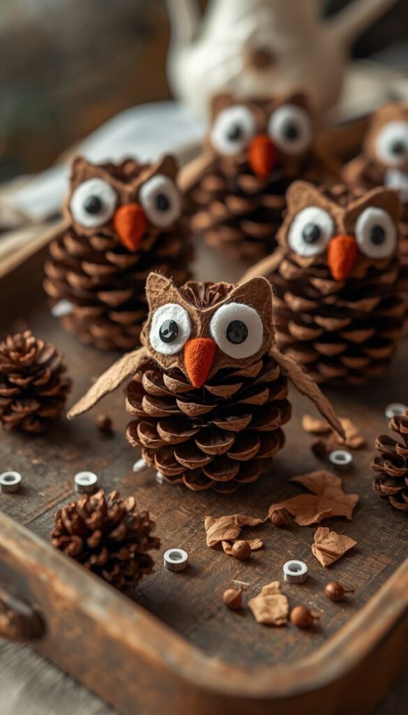 Pinecone Owl Woodland Animals