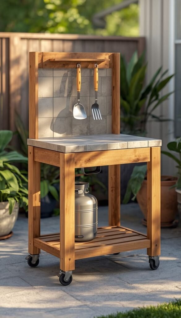  Portable DIY Grill Station on Wheels Cook Anywhere Spend Less