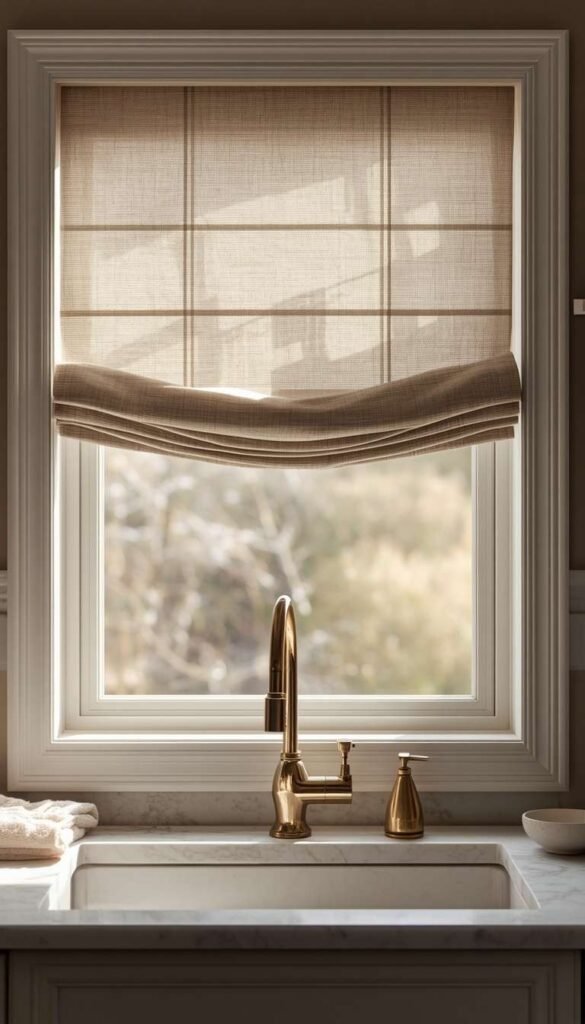Roman Shade Style Curtains for a Tailored Finish