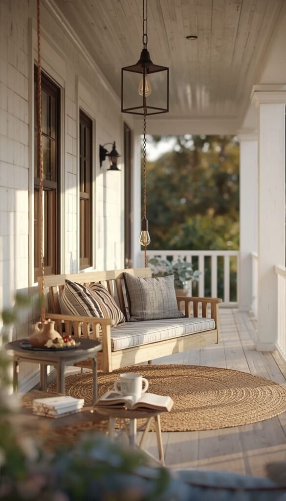 Rustic Farmhouse Porch with Shiplap