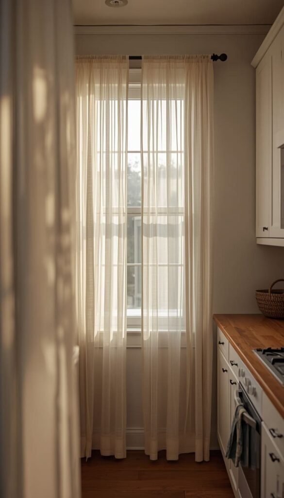 Sheer Curtains for Small Kitchen Windows That Make the Space Feel Bigger