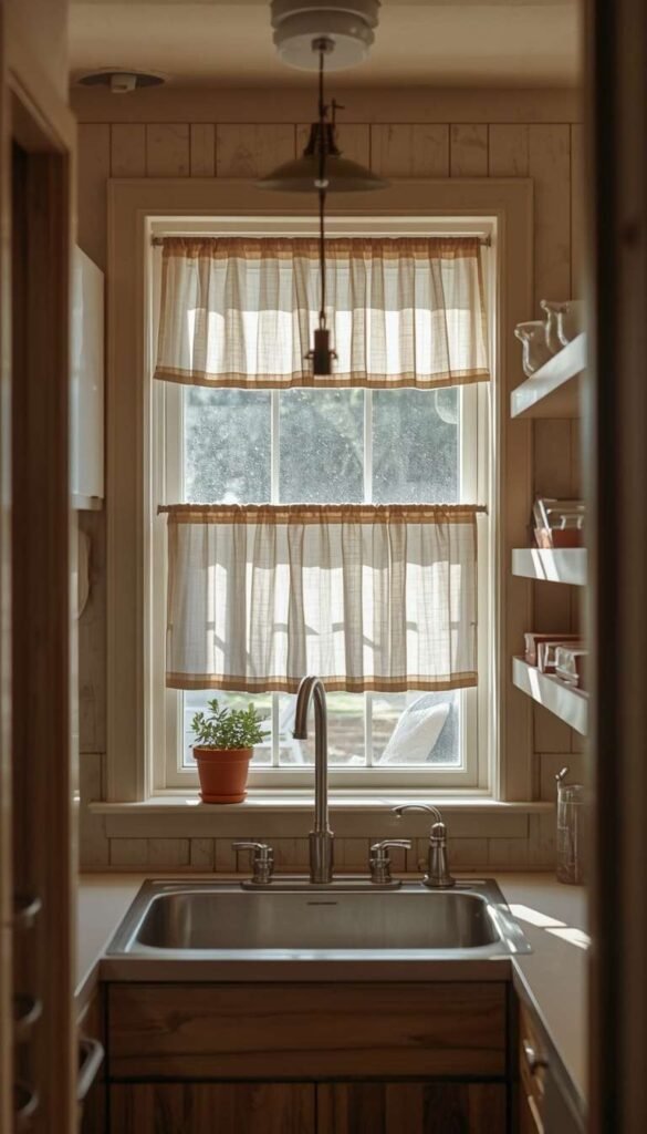 Short Tier Curtains for Small Narrow Windows