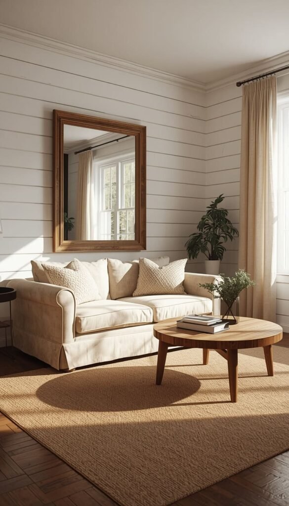 Small Farmhouse Living Room Ideas That Feel Big Warm and Never Cluttered