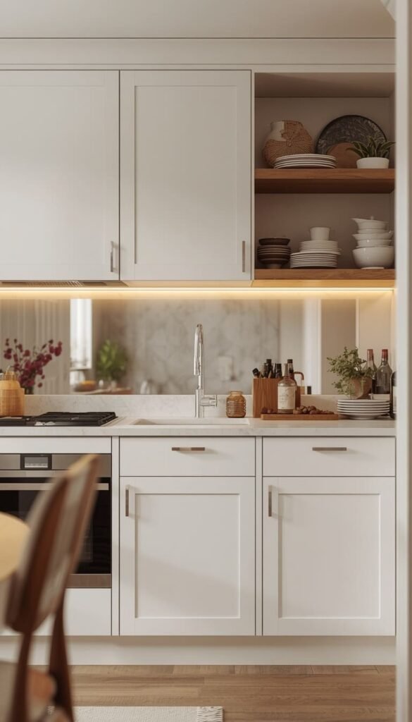 Small Open Kitchen Ideas That Trick the Eye Into Seeing More Space