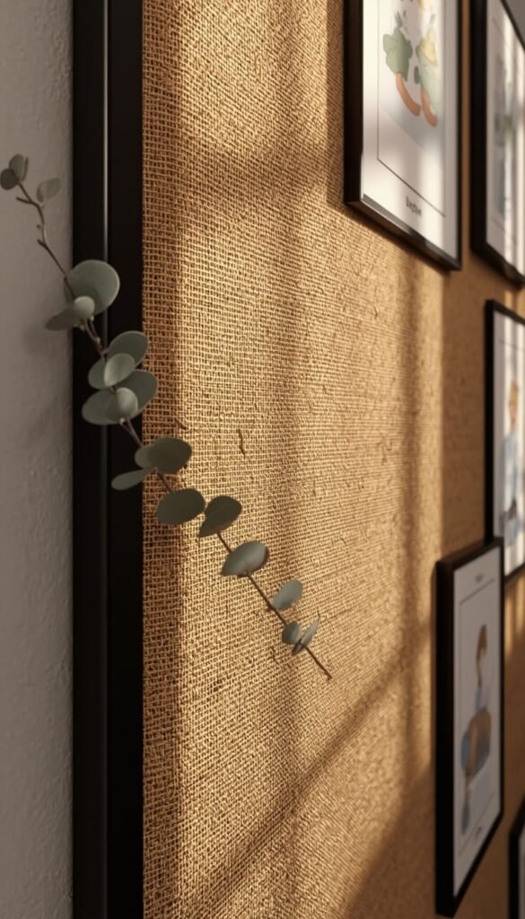 Soft Linen Bulletin Boards Instead of Bright Bordered Boards