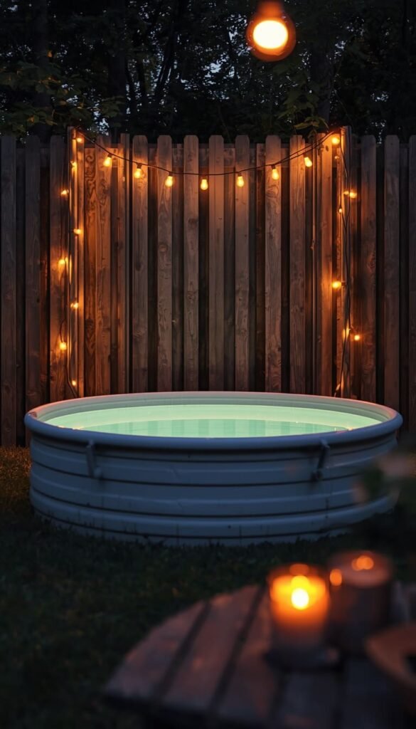 String Light Nighttime Retreat