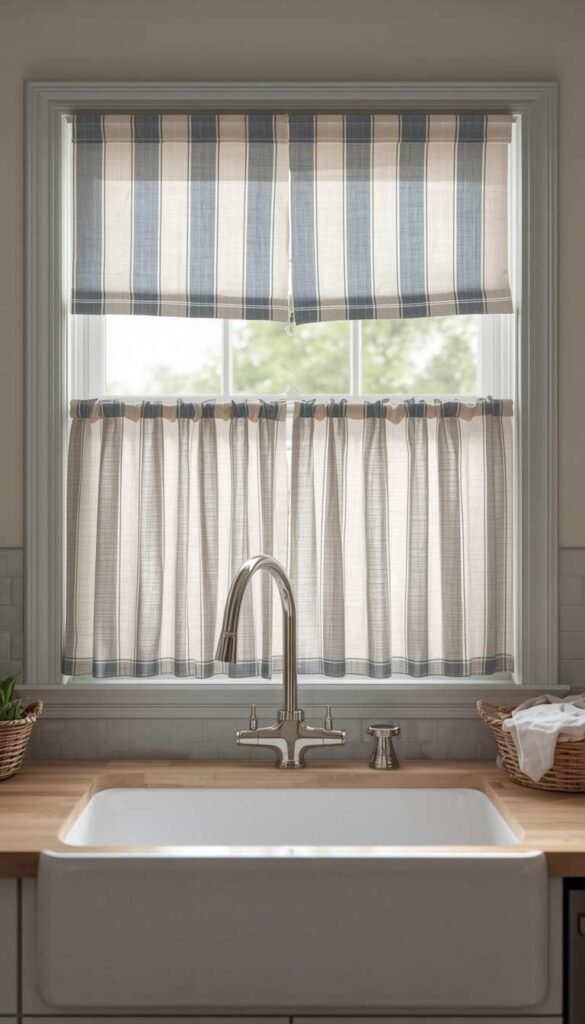 Striped Curtains for a Coastal or Cottage Feel