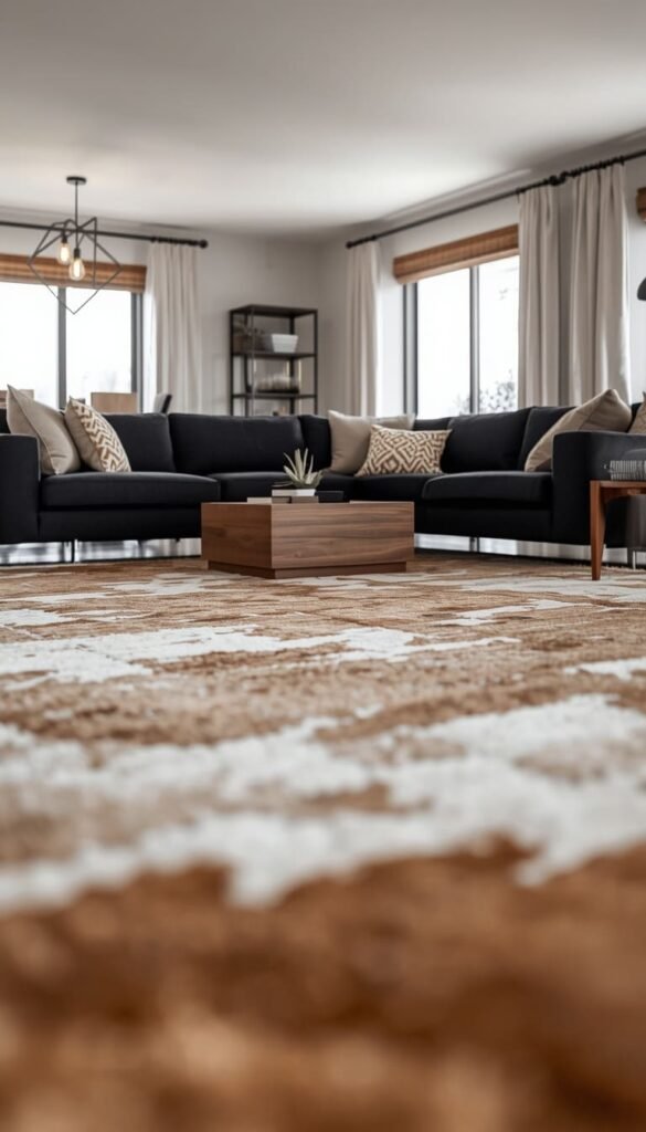 Style a Black Sectional in an Open Floor Plan Without Losing Flow