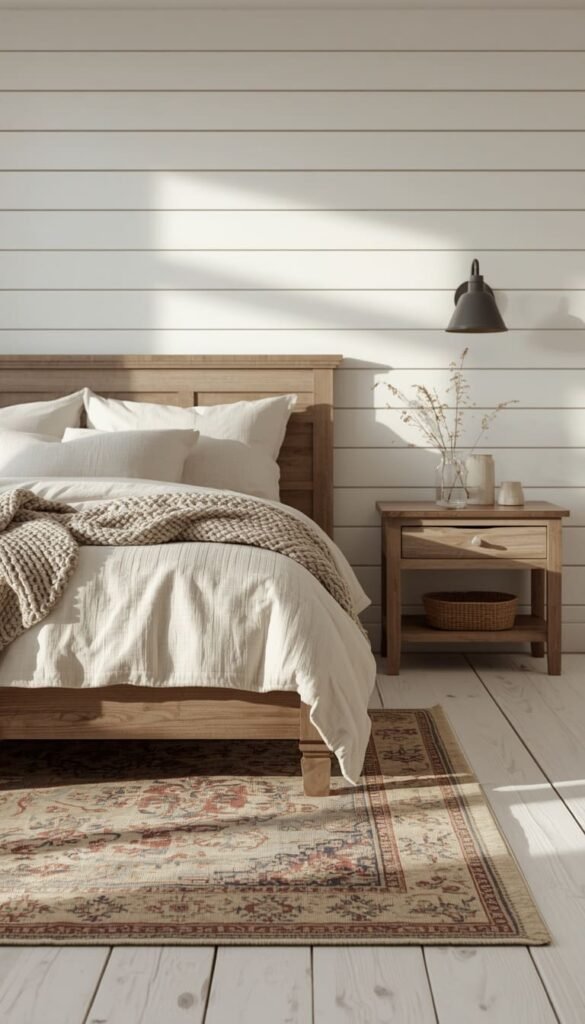 Style a Cream and White Farmhouse Bedroom