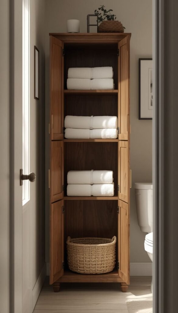 Tall Slim Linen Cabinet