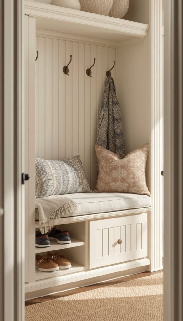 The Built In Bench Shoe Cabinet Combo
