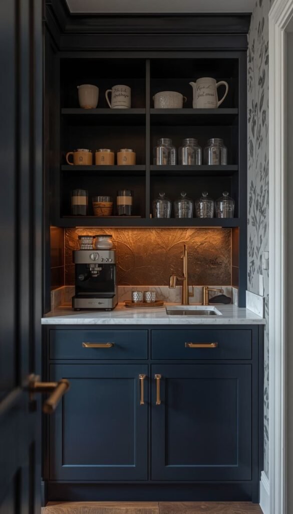 The Butler's Pantry Coffee Bar That Keeps Your Main Kitchen Clutter Free