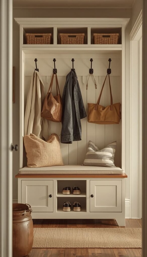 The Hall Tree with Built In Shoe Cabinet