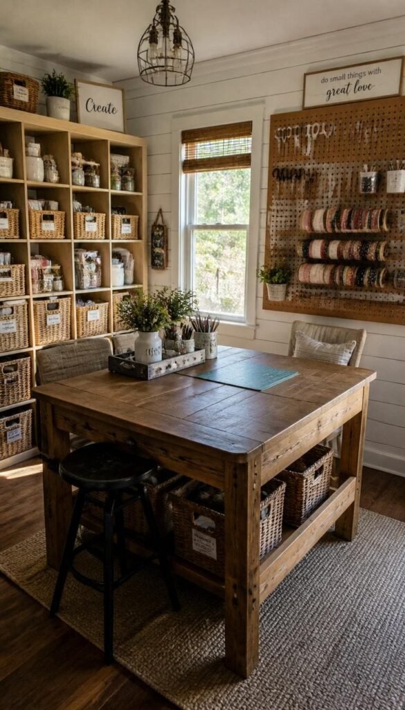  The Rustic Farmhouse Craft Room Shed