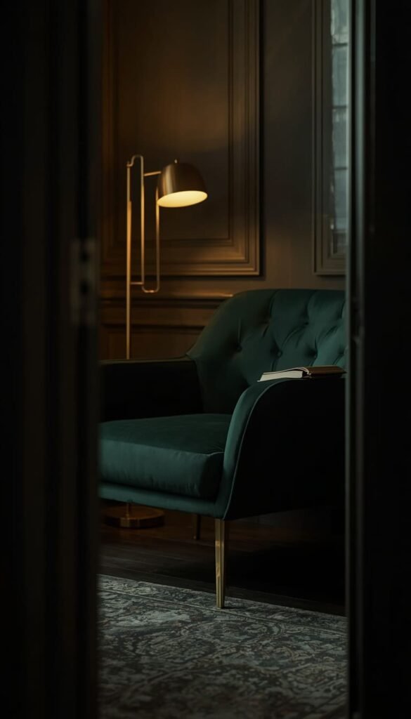 The Velvet Lounge Chair — Moody Rich and Surprisingly Compact