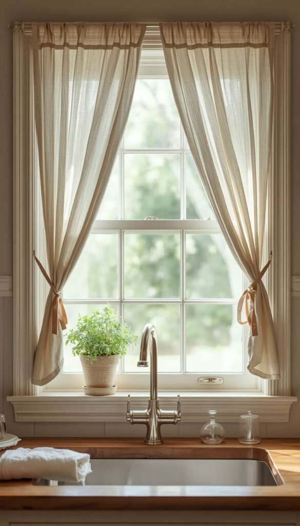 Tie Up Curtains for a Relaxed Custom Look