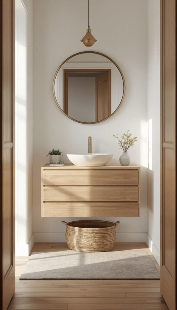 Use a Floating Vanity to Open Up Floor Space
