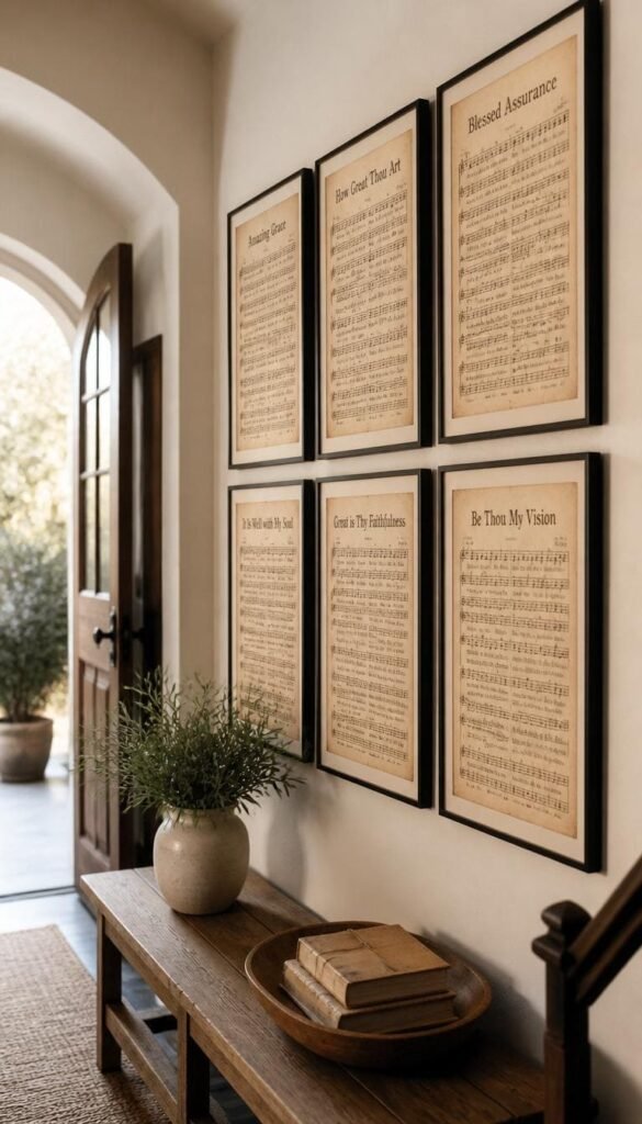  Vintage Hymnal Gallery Wall