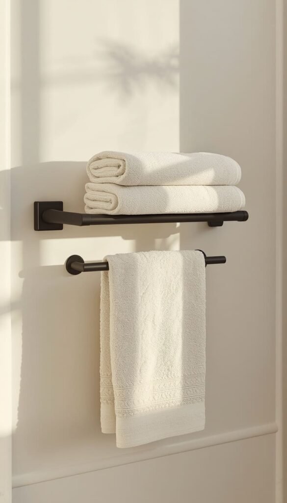 Wall Mounted Towel Bar With Double Rods