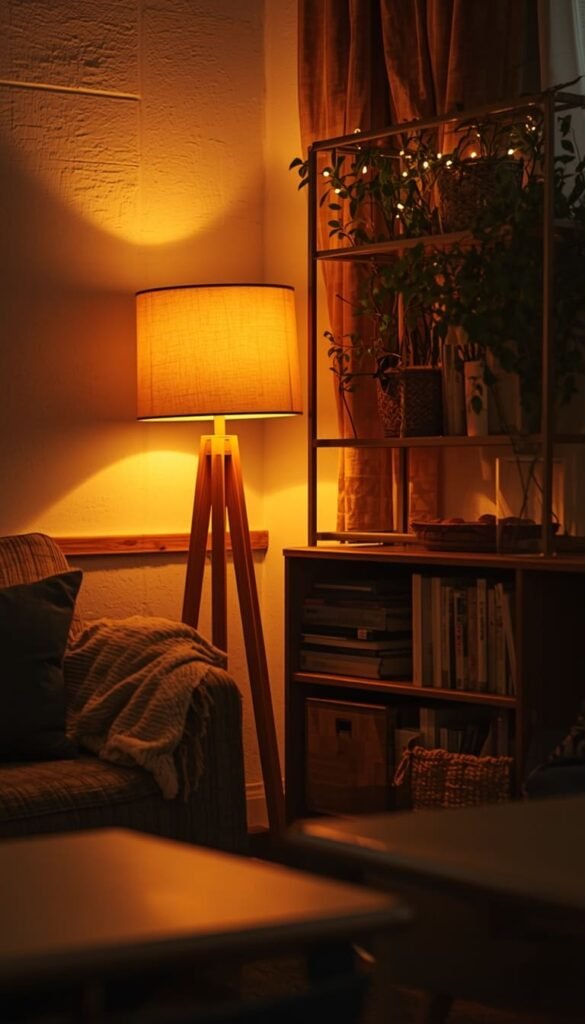 Warm Layered Lighting Over Fluorescents