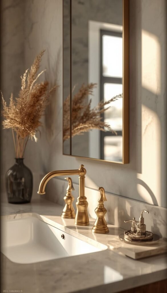 Warm Metals and Mixed Hardware: The New Bathroom Luxury Code