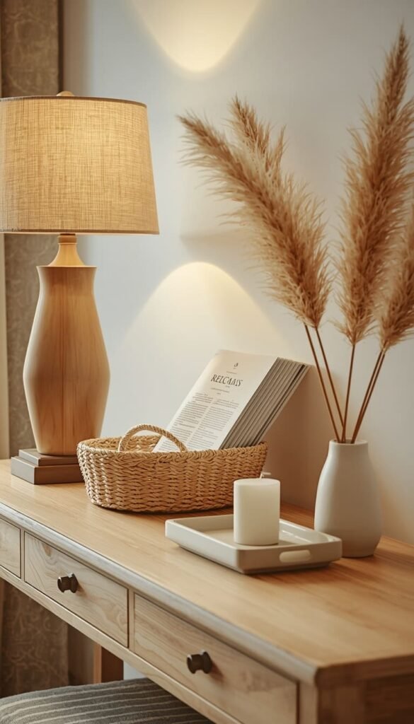 Warm Neutral Hospitality Console Table