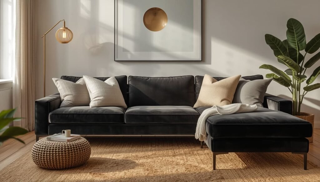 black sofa living room decor ideas