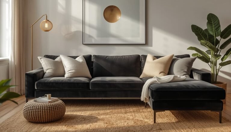 black sofa living room decor ideas