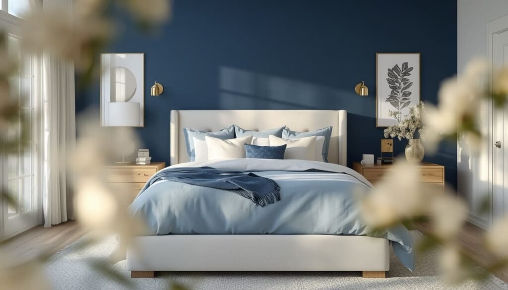 blue and white bedroom ideas