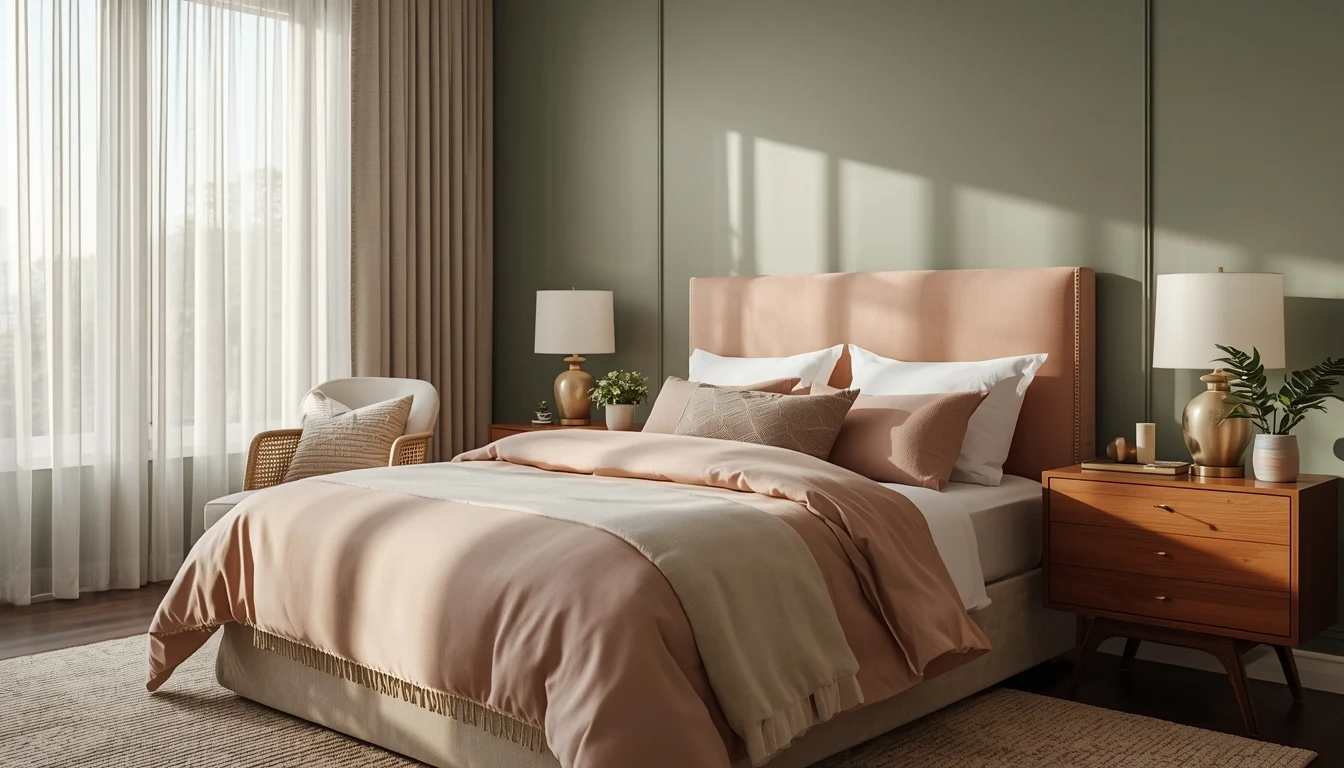 Sage Green and Pink Bedroom Ideas