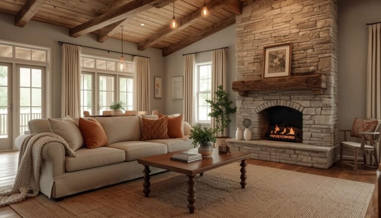 warm farmhouse living room ideas