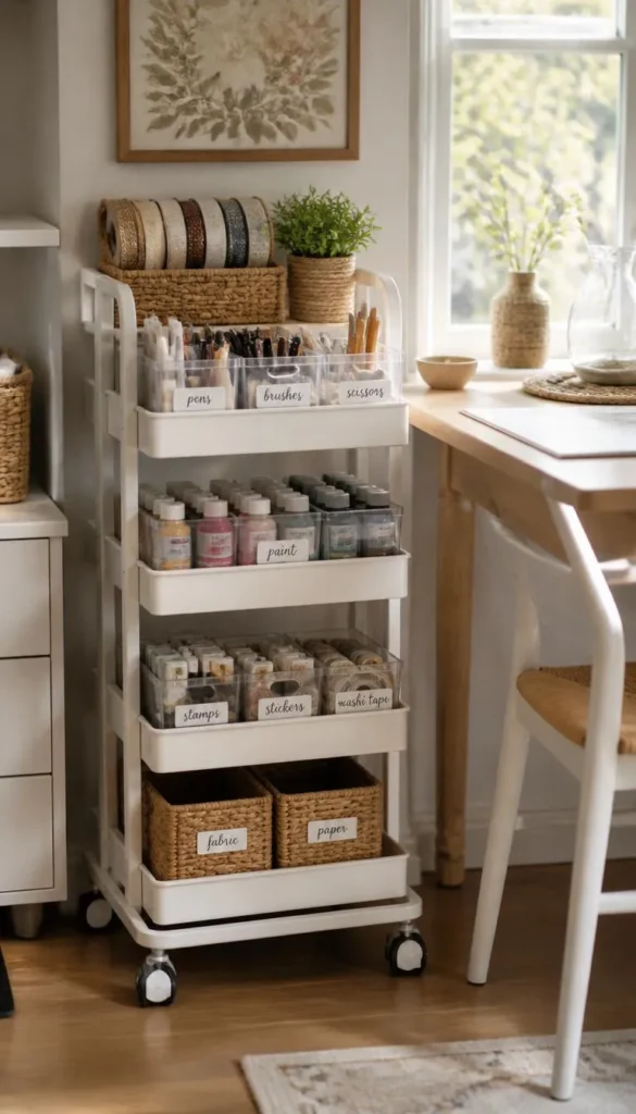 Use a Rolling Cart to Create Storage That Moves With You
