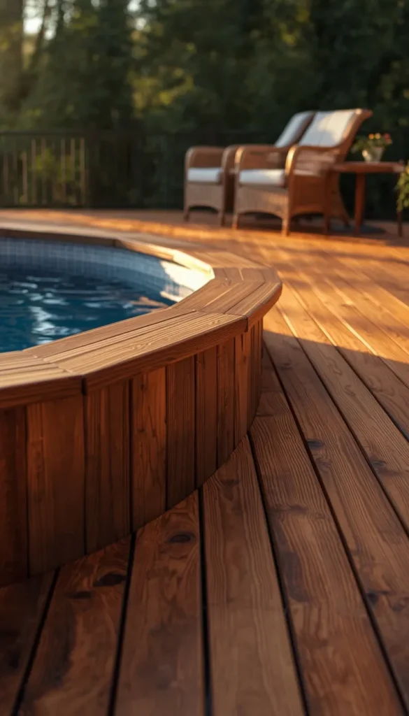 Full Wraparound Deck at Pool Rim Height