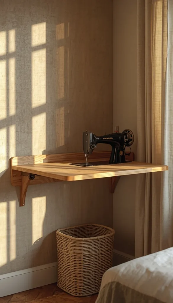 Start With a Fold-Down Wall Desk