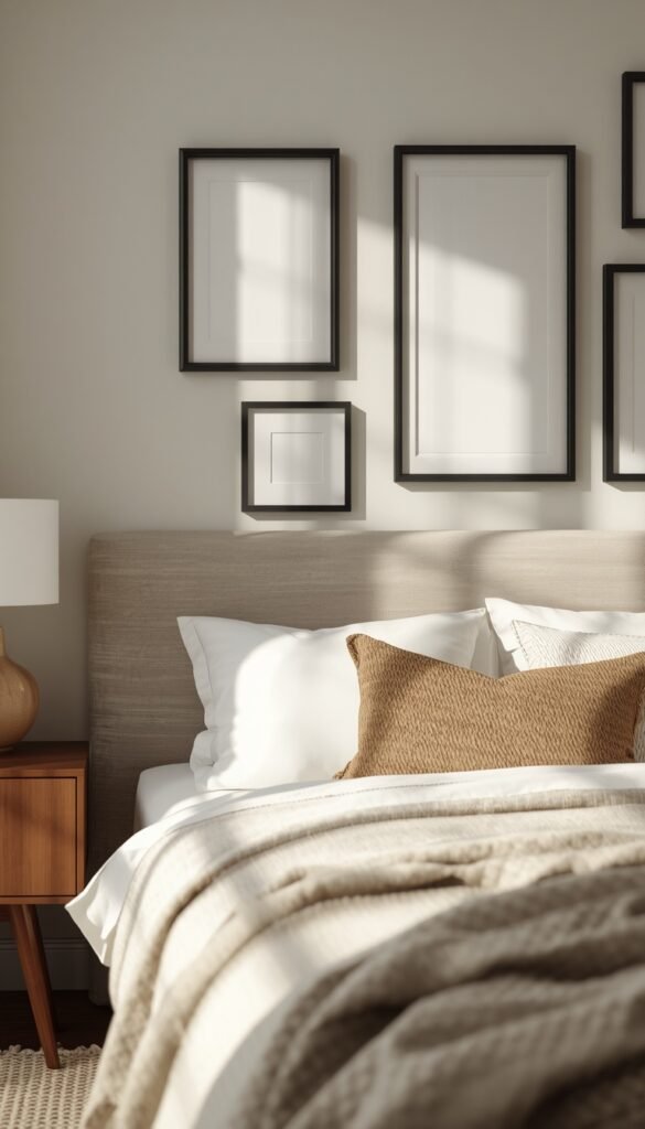 RIBBA Frame Gallery Wall for a Small Bedroom