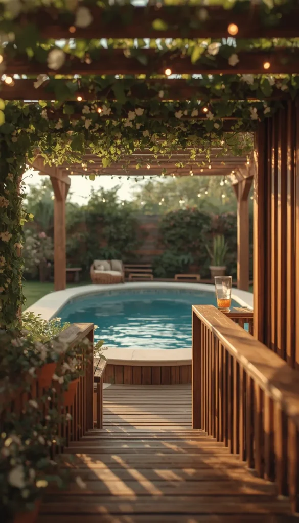  Pergola Framed Above Ground Pool