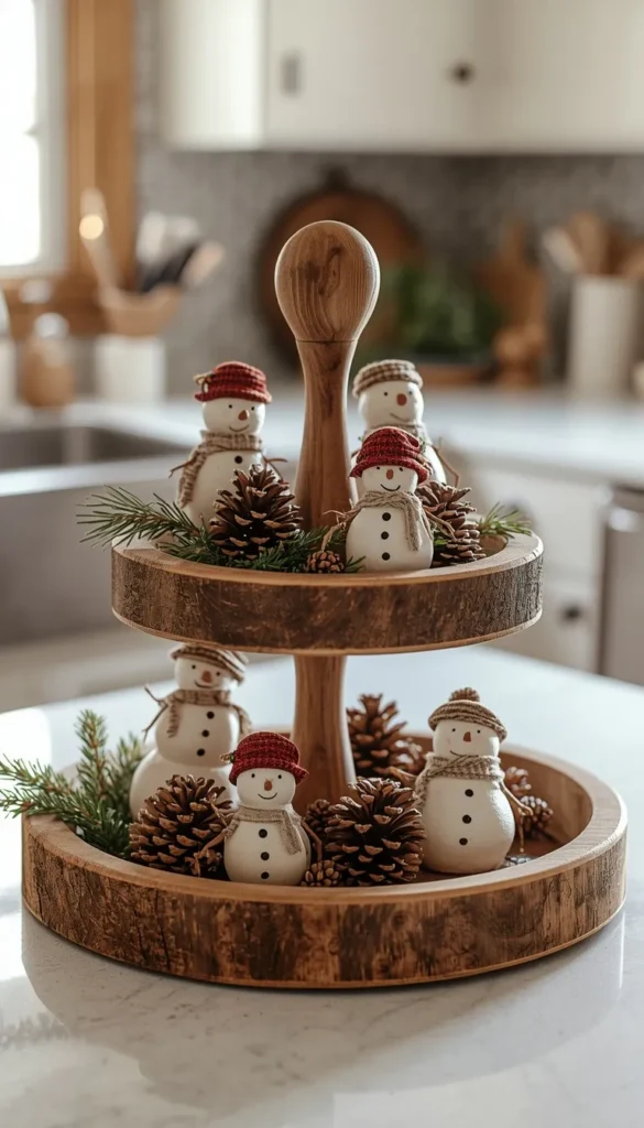 Tiered Tray Snowman Styling