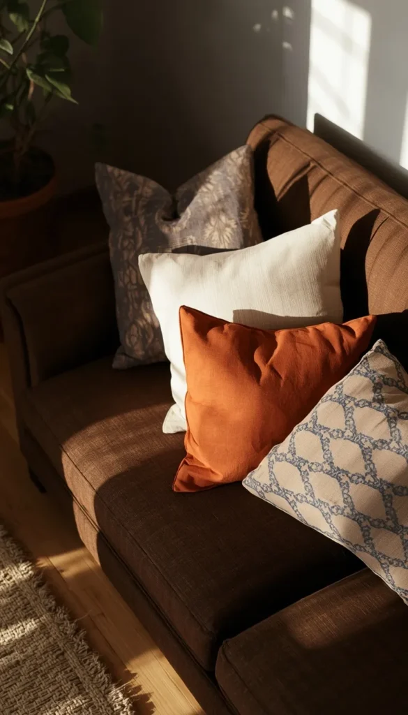 What Actually Goes with a Dark Brown Couch